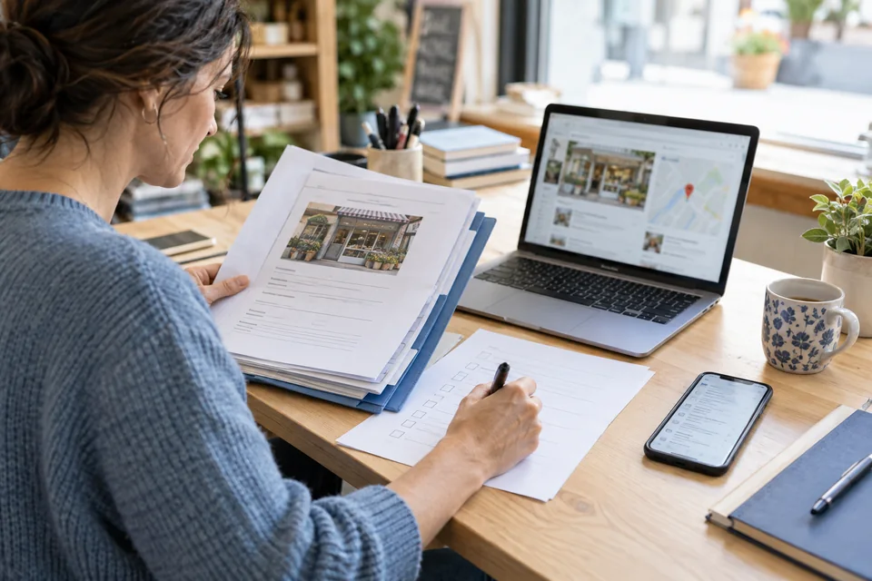 Preparazione di documenti e messaggi per valutare il profilo di un’attività locale